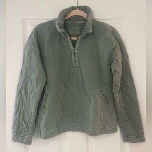 Abercrombie & Fitch Green Quilted Sweatshirt